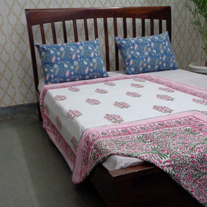 Nouvelle arrivée Couvertures personnalisées indien traditionnel main bloc imprimé doux Voile de coton double taille Dohar à vendre à bas prix - Product Image 5
