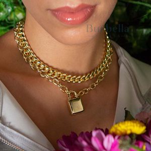 Collar con colgante de candado Iced Out Diamond Chapado en oro Cadena de hip hop Streetwear Joyería para hombres y mujeres - Product Image 4