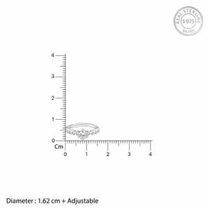 Bague en argent avec breloque et diamant - Product Image 6