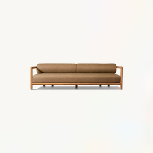 Modern Teak Outdoor Sofa Set Luxury Patio Lounge Furniture Wooden Garden <b>Seating</b> Resort Villa Sofa Set - Product Image 2