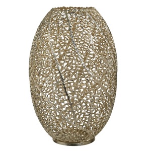 Fancy Tabletop Decorative Home Wedding Metal Aluminium <b>Gold</b> Finished Flower <b>Vase</b> with Custom Size & Logo - Product Image 1