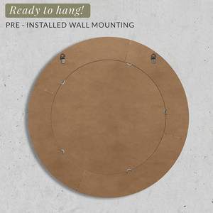 Premium Quality Modern Shabby Chic Glass Wall <b>Mirror</b> 31.5 Inch Round Hanging Home Decor for Living Room - Product Image 3