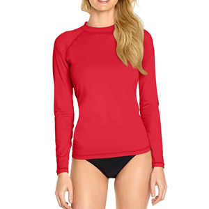 Haut de maillot de bain anti-UV respirant et écologique à manches longues UPF 50+ pour femme, idéal pour le yoga, le surf et la gym – Service OEM élégant - Product Image 1
