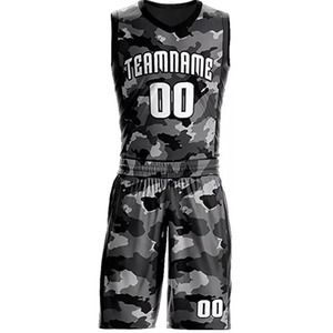 Ensemble de maillots de basket-ball personnalisés, uniforme personnalisable imprimé à séchage rapide et à sublimation pour les basketteurs - Product Image 5