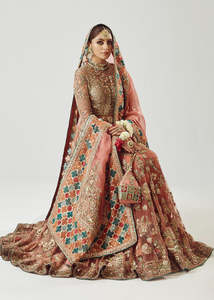 Modern Traditional Pakistani Bridal Wear with Exquisite Lace Embroidery Delicate <b>Ornamentation</b> Refined Finishing for Wedding - Product Image 2