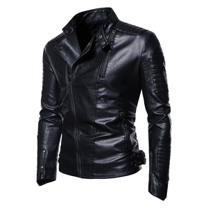 Vestes personnalisées de haute qualité en cuir véritable respirant et stylées pour hommes vente en gros de vestes en cuir de style fermeture éclair - Product Image 4