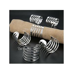 Anillo para Servilletas de Acero Inoxidable de la Más Alta Calidad, Juego de Seis Anillos para Servilletas con Forma Personalizada para Uso en Hoteles, Bodas y Fiestas - Product Image 1
