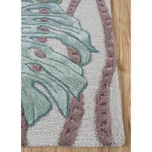 Tapis Hacienda Ivory classique en jacquard floral, tufté à la main, en laine et viscose, 10 mm, rectangulaire, pour la maison, le couloir, le salon - Product Image 4