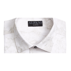 Camicia Classica a Righe da Uomo Alfani, Vestibilità Slim, Popeline Elasticizzato in 4 Direzioni, Antipiega, Taglia 15.5X34X35, Fornitura ODM, Casual Bianca - Product Image 4