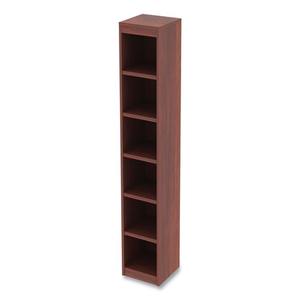 Librería de perfil estrecho con 6 estantes serie Alera Valencia ALEVA67212MC 11.81 pulgadas. X 11.81 Pulgadas X 71.73 Pulgadas 6 Estantes Medianos Color Cerezo - Product Image 2