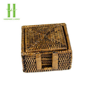 HOT SELLER Rattan Coaster Handmade Wicker Large Table Round Coaster <b>Placemats</b> Table Pad Fringe Home Decoration From Vietnam - Product Image 5