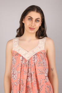 Traje de noche de algodón de lujo para mujer y vestido de noche sin mangas suave transpirable Sexy camisón ropa de dormir para un hogar cómodo - Product Image 5