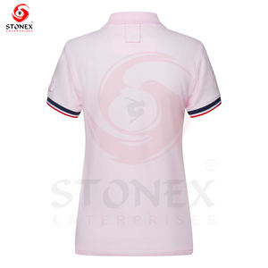 Polos Venta al por mayor Polo de punto Camiseta Mujer Poliéster Logotipo personalizado con tela de alta calidad - Product Image 2