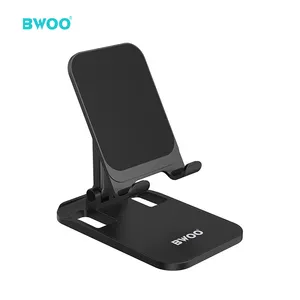 Bwoo Hot Selling Custom Logo Mobiele Telefoon Houder Stand Opvouwbare Universele Flexibele Telefoon Houder