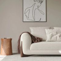 Sofá clásico de madera de diseño para 3 personas, para sala de estar, oficina, sala de estar y muebles de interior modernos con un aspecto elegante.