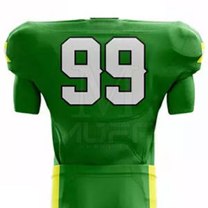 Vente chaude unisexe XL taille à manches courtes vêtements de sport de haute qualité uniforme de football américain imprimé conception jeunesse ensembles respirant - Product Image 6