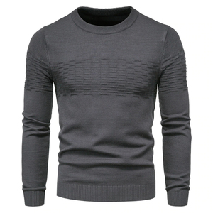 Laine mélangée hommes pull look classique coupe chaude et flexible hommes pull pull confortable chaud tricot tenue décontractée pull - Product Image 6