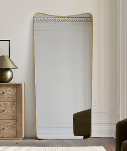 Espejo de alta venta Color personalizado Acabado Lujo Decorativo Rectangular Nórdico Simple Espejo de piso decorativo sin marco - Product Image 6