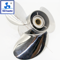 Baling-baling Kapal Luar Papan (Outboard) Baja Anti Karat YHX 115-225 HP Baru, Diameter 14,5 inci, 3 Bilah, Pengganti untuk Mesin