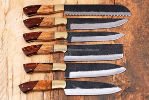 Vente chaude 6 pièces ensemble de couteaux de Chef en acier damas avec manche en bois accessoires de couteaux de cuisine professionnels commande minimale 10 pièces - Product Image 3