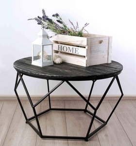 Mesa de centro de metal con tapa de mármol para exhibir libros o revistas con estilo en una sala de estar moderna de planta abierta - Product Image 1