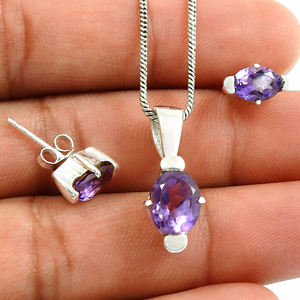 Conjunto de joyería, venta al por mayor, Topacio Azul, colgante de piedras preciosas, pendiente, conjunto de mujer, 925 de ley, sólido, hermoso, MARQUESA, conjunto de bisel, fabricante - Product Image 5