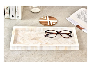 Bandeja de patrón Floral clásico de nuevo diseño de alta calidad para el hogar bandeja de servicio con incrustaciones de hueso hechas a mano para sala de estar dormitorio - Product Image 5