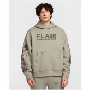 เสื้อฮู้ดสวมหัวโอเวอร์ไซส์ของผู้ชายเสื้อมีฮู้ดผ้าฝ้าย100% ไหล่ตกน้ำหนักสูงพิมพ์ลายพัฟสำหรับฤดูหนาว - Product Image 5