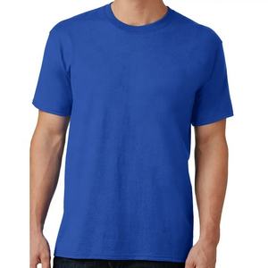 T-shirts personnalisés de couleur bleue 100% coton de haute qualité à col rond - Product Image 1