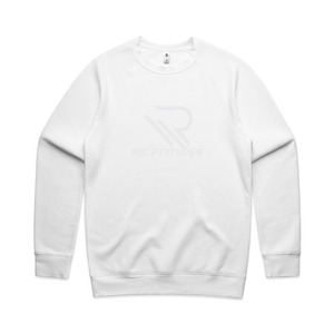 เสื้อสเวตเชิ้ตพรีเมียมสำหรับผู้ชาย สีขาว แขนยาว ทรงแร็กแลน ผ้าหนา - Product Image 5