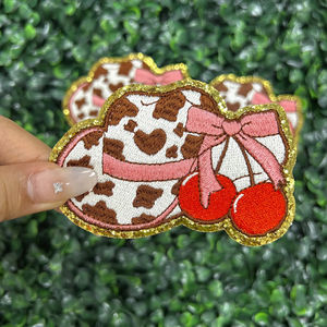 แผ่นปะปักหมวก3D โลโก้ออกแบบได้ตามต้องการสำหรับเสื้อผ้าแผ่นปะแบรนด์ที่รีดติดเป็นจำนวนมากพร้อมลายดอกไม้คริสต์มาส - Product Image 1