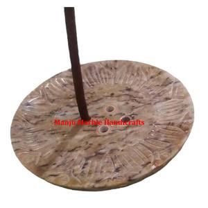 Quemador de incienso tallado de esteatita de diseño clásico de última producción india y soporte de palo en forma de círculo para decoración de regalo religioso - Product Image 4