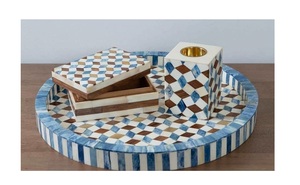 Bandejas para servir con incrustaciones de hueso, bandeja de servicio India para la cocina, la mejor calidad - Product Image 2