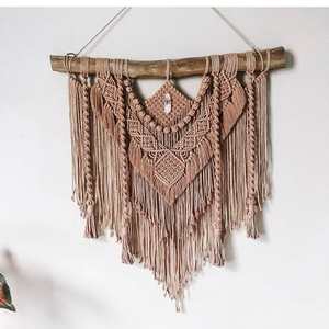 Colgante de pared de macramé con diseño circular Decoración Bohemia perfecta para sala de estar o entrada - Product Image 2