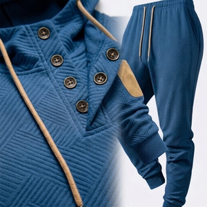 Ensemble de survêtement d'entraînement personnalisé pour hommes, veste et pantalon de jogging pour commandes de vêtements en gros - Product Image 5