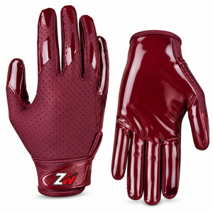 Guantes de Receptor Juveniles con Palma Superadherente para Fútbol Americano, Logotipo Personalizado, Diseño Personalizado y Talla Personalizada para Equipos Escolares - Product Image 1
