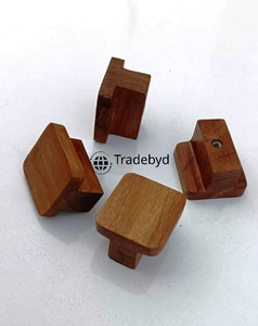 Tiradores de cajón de madera clásicos tiradores de muebles hechos a mano para decoración de interiores del hogar Tradebyd - Product Image 1