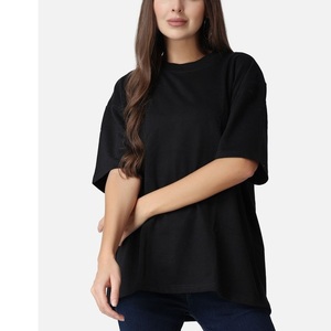 Logo personnalisé imprimé 100% coton femmes t-shirt grande taille dames décontracté été courte longueur solide motif prix de gros BD - Product Image 6