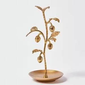 Iron Jewelry Display Stand Holder <b>Golden</b> T <b>Bar</b> Ring Earring Necklace Holder Eco-Friendly Multifunction Tabletop Rack - Product Image 6