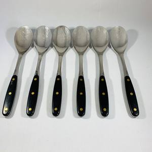 Juegos de Cubiertos de último diseño Juego de cubiertos de mango Premium con cubiertos de metal sostenible con espejo plateado con mango Premium de agarre - Product Image 3