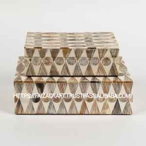 กล่องจิวเวลรี่ฝังไม้เรซินสำหรับตกแต่งกล่องของขวัญ Faizacraft - Product Image 2