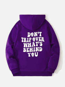 Sweat-shirts à capuche vintage à manches longues pour hommes, personnalisés avec un imprimé de lettres et un cordon de serrage - Product Image 5