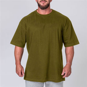 T-shirt en coton vierge pour hommes T-shirt oversize à épaules tombantes T-shirt avec impression de qualité personnalisée pour hommes - Product Image 6