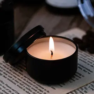 Lilin aroma lilin kedelai besi hitam timah minyak esensial Mini lilin