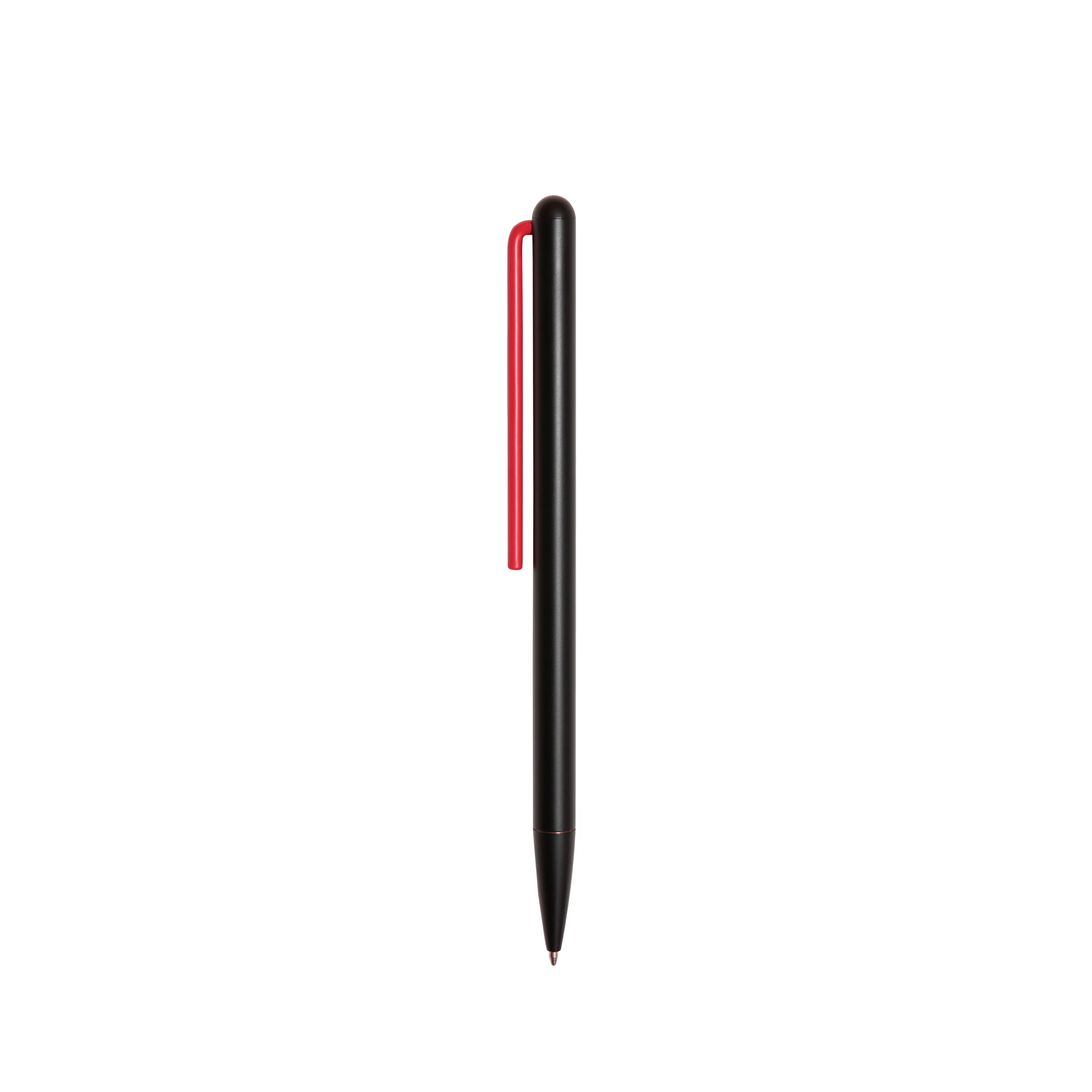販促用ギフトに最適なカラーの赤いクリップとカスタムロゴを備えたイタリアのアルミニウムGrafeexボールペンデザイン