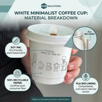 Vasos de papel desechables de doble pared con logo personalizado del fabricante, recubiertos, de 12 oz, para café caliente para llevar, con tapas y pajitas