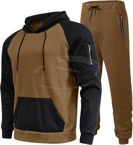 Custom Men's <b>Zip</b>-Up Sport Tracksuit Casual Winter Cotton Sweatshirt & <b>Hoodie</b> with <b>Pocket</b> Plus Size for Jogging - Product Image 1