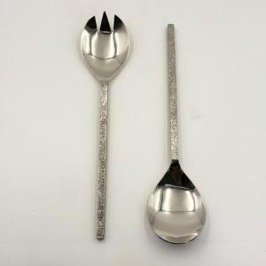 ชุดเสิร์ฟสลัดทำมือ ด้ามยาว สแตนเลสขัดเงา ปลอดภัยต่อสิ่งแวดล้อม ใช้กับเครื่องล้างจานได้ ผลิตในปริมาณน้อย - Product Image 2