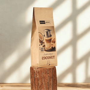 Café Arábica Molido de Tueste Medio con Sabor a Coco Cremoso Amargo de Primera Calidad para Exportación, Bolsa de 250g |   Sostenible y Ecológico - Product Image 1