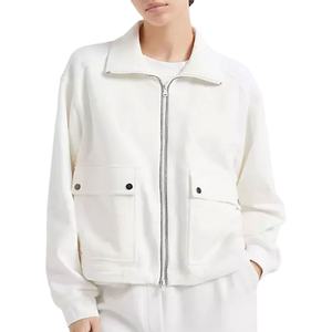 Designs uniques, vente chaude, logo personnalisé, sweat-shirts à capuche zippés décontractés pour femmes, effet délavé, tissu épais, haute qualité - Product Image 1